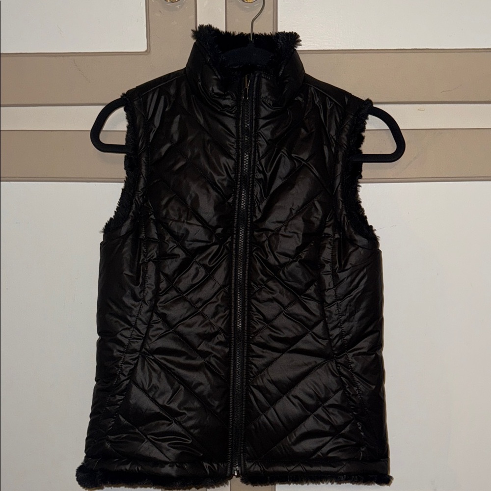 Nicole Miller Black Quilted Vest